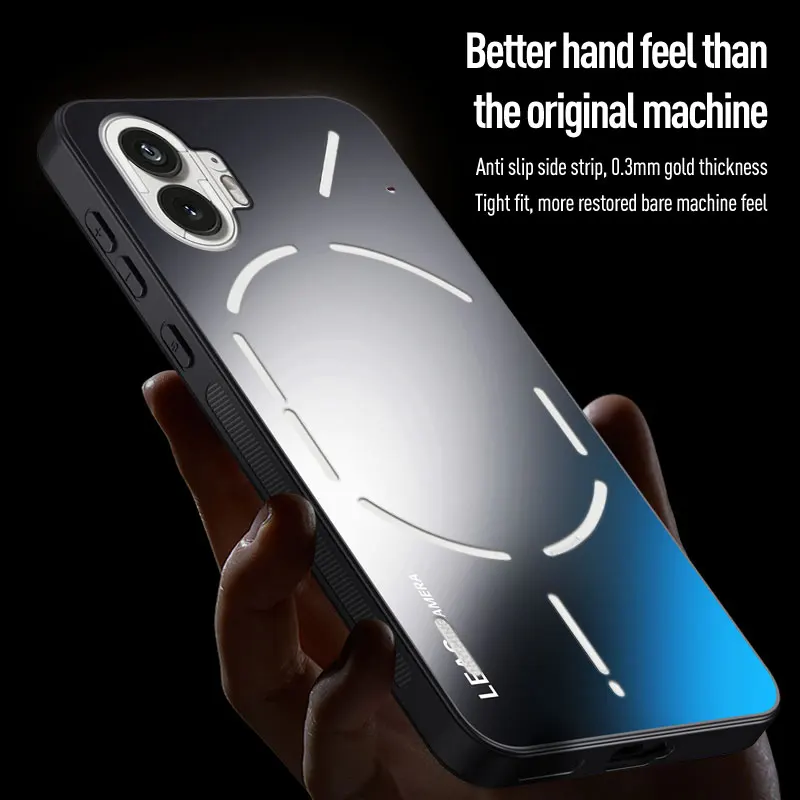 Funda para nada teléfono (1) One 5G AG esmerilado deslumbrante oro silicona dura a prueba de golpes funda completa para teléfono con cámara NothingPhone1 A063 - imagen 4