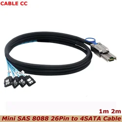 Cable Mini SAS SFF-8088 a 4 SATA – Adaptador Splitter SAS 3.0