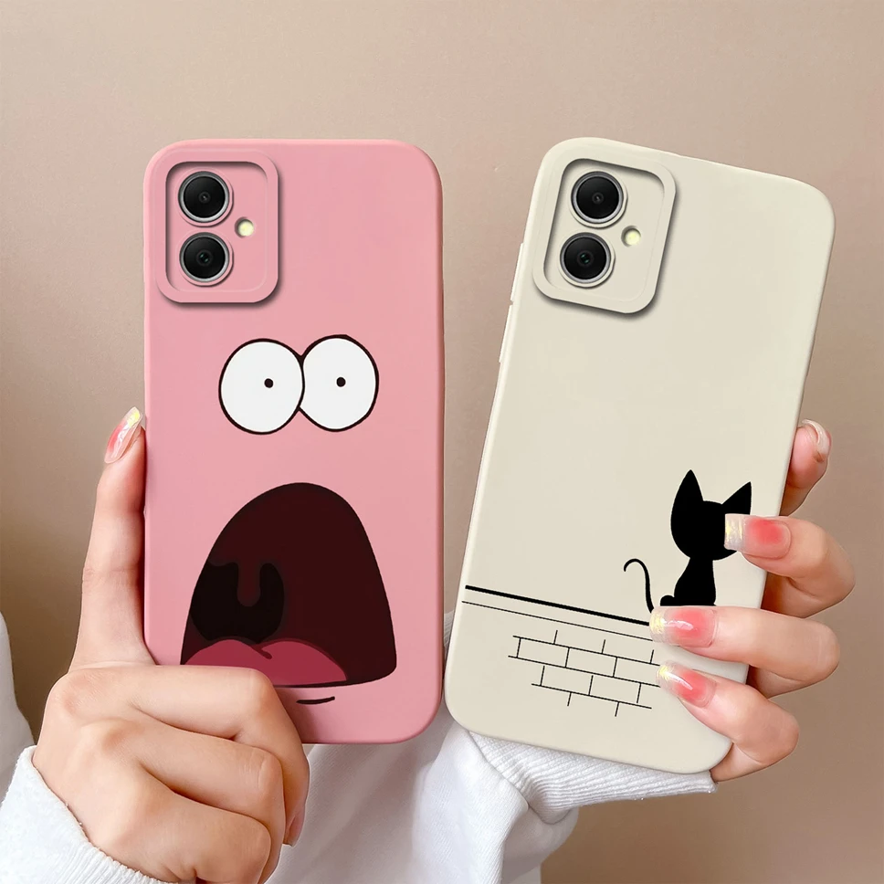 Fundas para Samsung Galaxy A06 Shell encantador dibujos animados astronauta silicona líquida teléfono contraportada para Samsung Galaxy A 06 Funda Coque