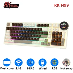 RK Royal Kludge N99 Teclado mecánico con pantalla multifunción