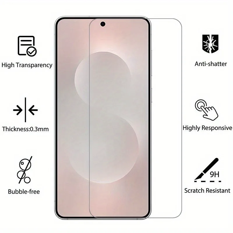 Paquete de 3 protectores de pantalla de vidrio templado adecuados para Samsung Galaxy S25 S24 S23 Plus S24 S25 Ultra S23 S21 S24 S25 FE Glass - imagen 5