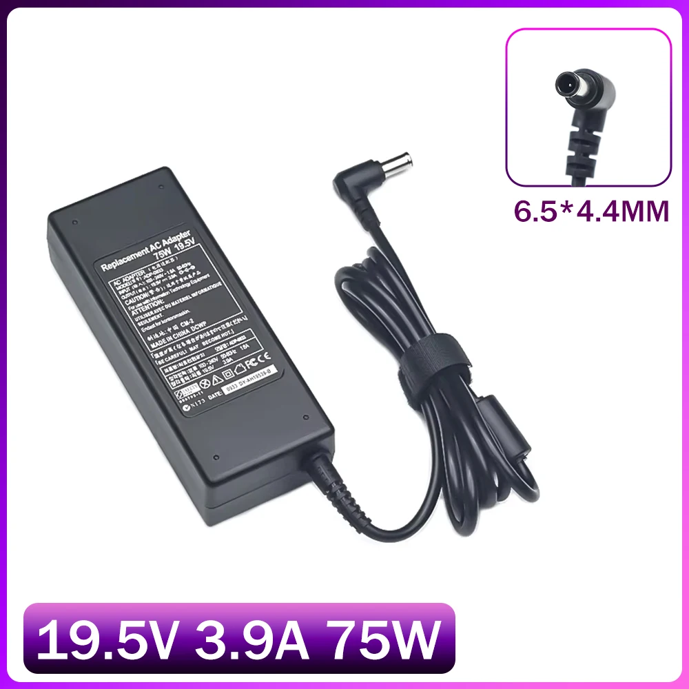 For SONY VAIO 19.5V 3.9A 75W VGP-AC19V27/ V62 / V37/ V33 / V20 / V19 laptop supply power AC adapter charger