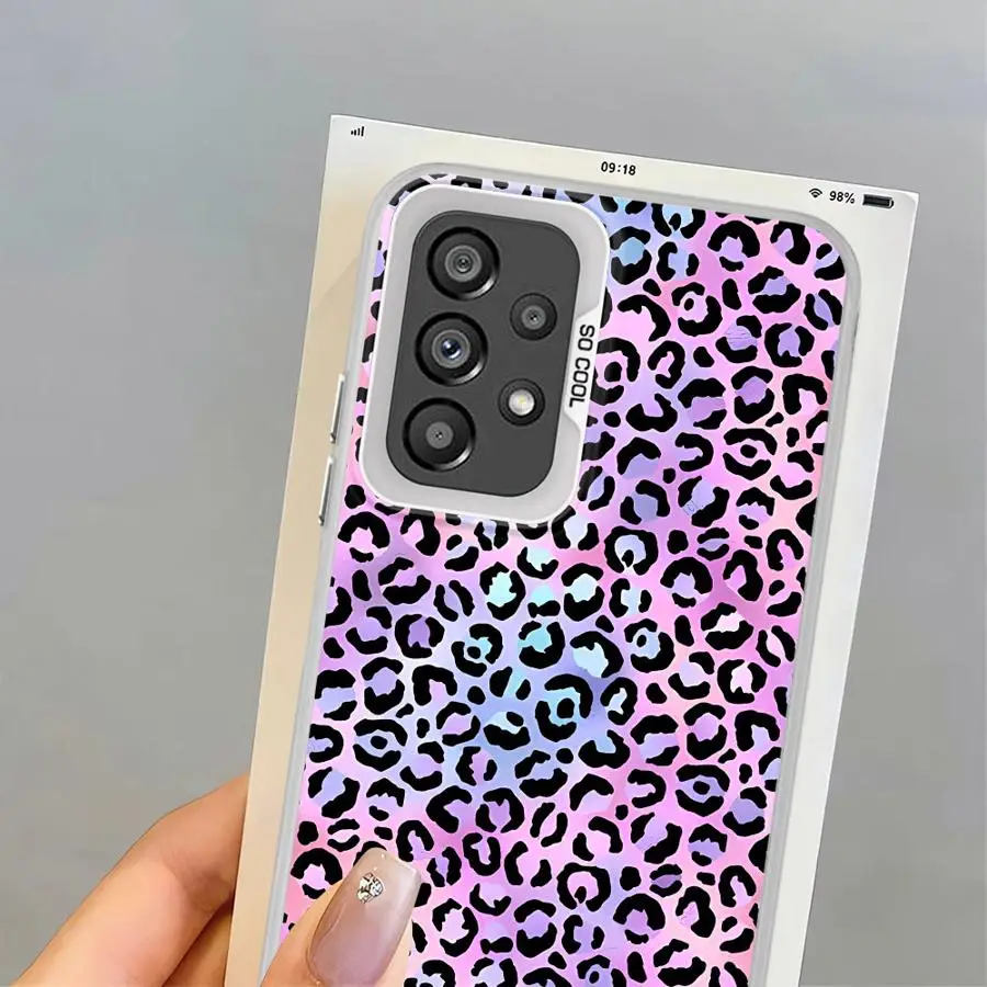 Funda de teléfono para Samsung Galaxy A15 A22 A16 A34 A25 A24 A12 A32 A13 A23 A14 funda suave estampado de leopardo de moda - imagen 2