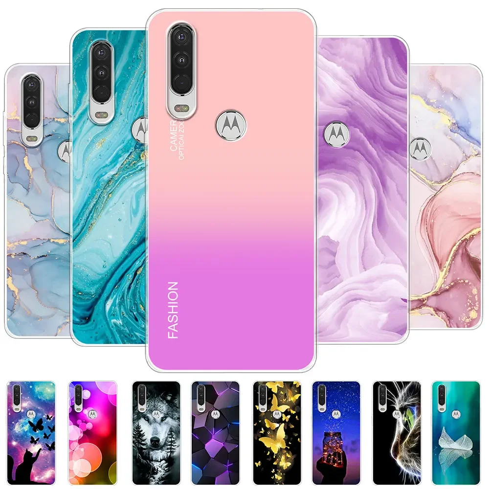 Para Moto One Action Funda Funda para Moto One Macro transparente suave silicona protectora Funda de teléfono para Motorola Moto P40 Power Coque