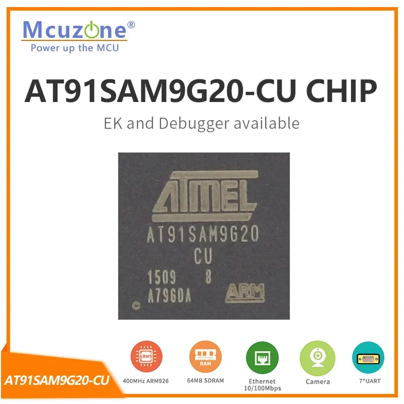 AT91SAM9G20-CU (microchip ATMEL A-RM9) CHIP USB UART SD JTAG SAM9G20 9G20