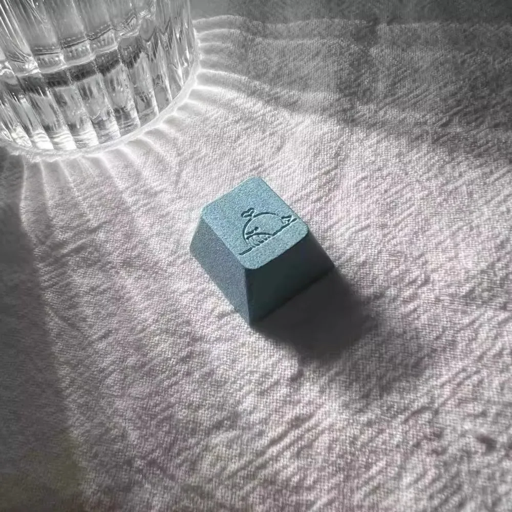 Tapa de teclado con personalidad de aluminio fresco personalizado con tema de ballena y sal marina, accesorios para teclado mecánico, regalo de 1U - imagen 4