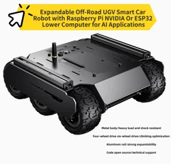 Computadora inferior ESP32 del robot Raspberry Pi/NVIDIA del coche elegante UGV todoterreno expandible