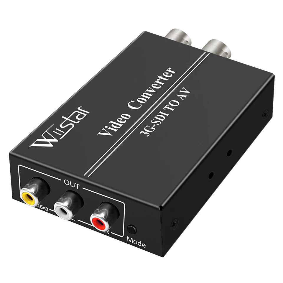 Wiistar-Convertidor de Audio 3G HD SDI a AV, adaptador BNC a RCA, escalador de hasta 1080P, compatible con LPCM 2,0 para TV