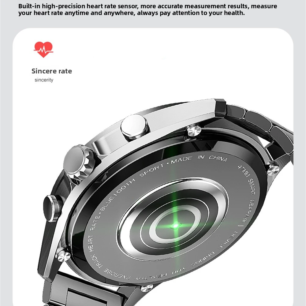 Relojes inteligentes 1,45 "hombres deportes al aire libre llamada de diente azul ritmo cardíaco salud Smartwatch impermeable NFC recordatorio de información musical - imagen 3