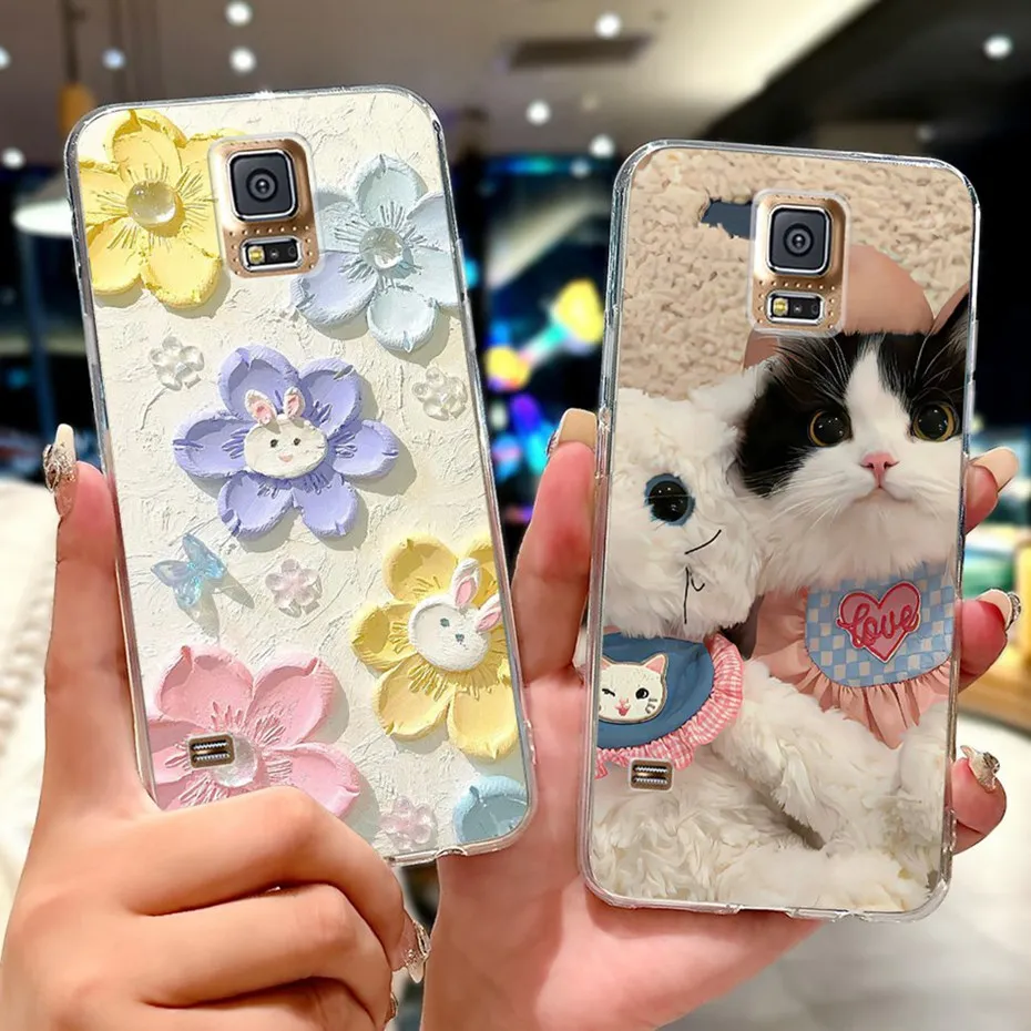 Nuevo diseño de funda de teléfono para Samsung Galaxy S5 5,1 "funda trasera delgada de TPU transparente para Samsung S5 G900F G900I fundas de silicona suave - imagen 2