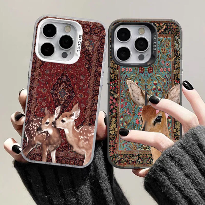 Funda de teléfono con diseño de ciervo Vintage de silicona suave para Samsung Galaxy A56 A35 A55 A54 A33 A53 S25 S24 Ultra S23 S21 FE S22 Plus - imagen 5