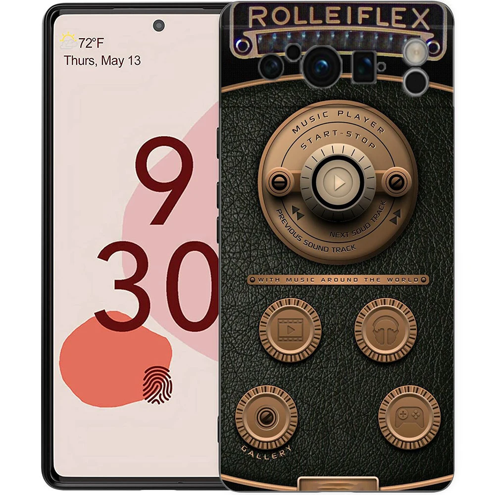 Funda de teléfono Retro con cinta para juegos de cámara, Cassette, Radio, para Google Pixel 9 8 7 6 Pro XL 8A 6A 7A 5G, funda negra de TPU suave a prueba de golpes - imagen 5