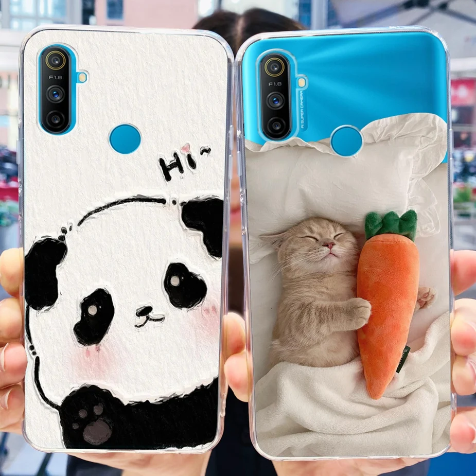 Funda de silicona blanda para Realme, carcasa pintada Popular de lujo para Realme C3, cámaras RealmeC3, parachoques - imagen 2