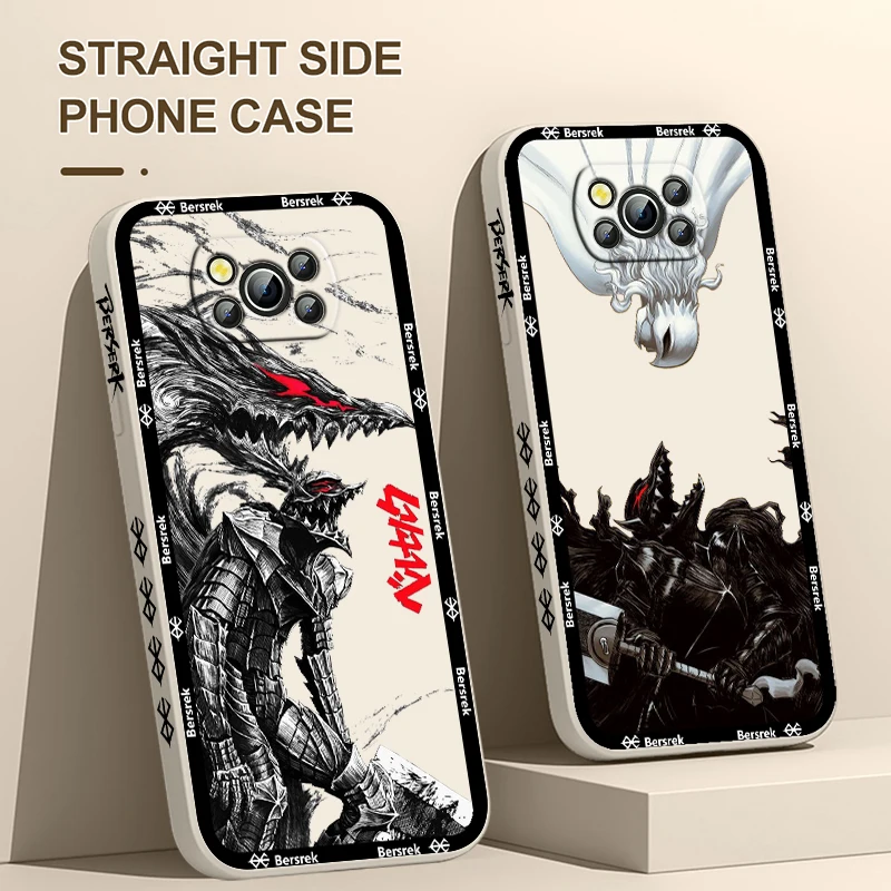 Funda de teléfono con cuerda líquida a la izquierda, carcasa Berserk Guts para Xiaomi Poco, X4, X3, F4, NFC, M6, M5, M4, M3, GT S Pro, 4G, 5G - imagen 4