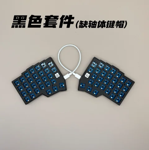 BORNE 4x6 Kit de teclado dividido negro/blanco personalizado QMK/VIAL RGB Hot Swapp Office V4 Axis USB teclado de oficina con cable