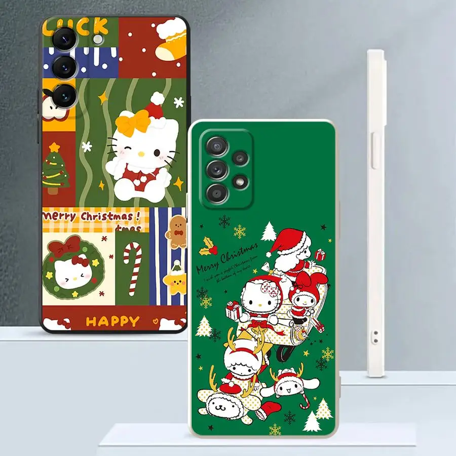 Funda de teléfono suave con personaje bonito de Navidad para Samsung Galaxy A16 A13 A14 A22 A52 A24 A11 A12 A36 A26 A35 A15 A51 A34