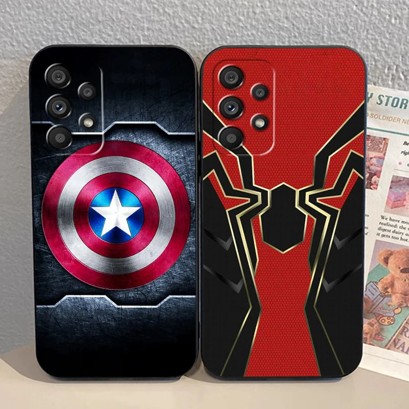 Marvel Iron Man Hero Venom, Funda negra para Samsung A53, A52, A33, A32, A51, A71, A21S, A13, A73, A55, A22, A23, A35, A72, A54, A12, 5G - imagen 3
