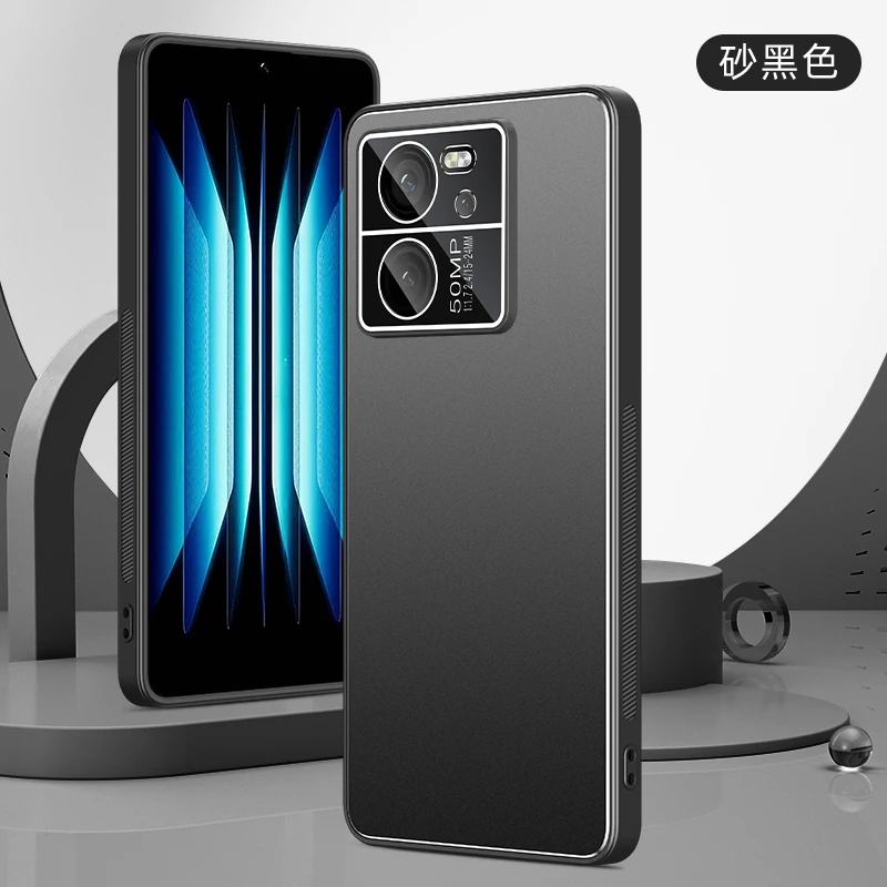 Para Xiaomi 13T 15 Funda de Metal mate Funda de marco suave Funda para Xiaomi 17 Pro max POCO F7 X6 x7 Xiaomi13T Pro 5G Fundas de teléfono Capa