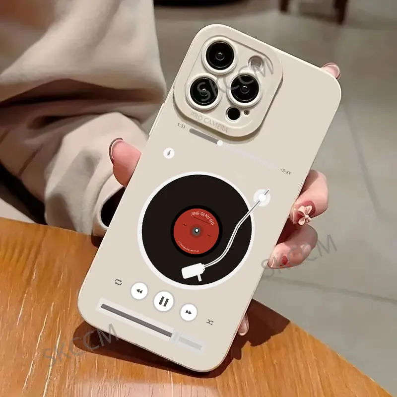 Funda de teléfono mate para iPhone 16, 15, 14, 13, 12, 11 Pro Max, XS, X, XR, reproductor de grabación Retro para iPhone 16, 15, 14, 13, 12, 11, 7, 8 Plus, SE - imagen 5