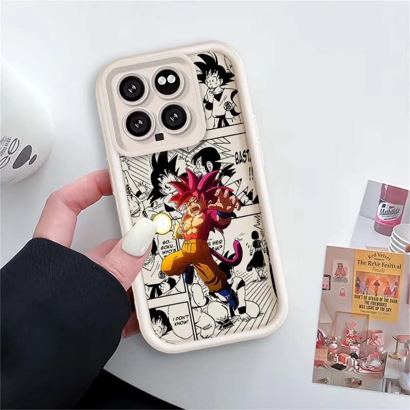 D-Dragon Ball Saiyan Son Goku Art Voor Xiaomi Mi 17 15 14 13 12 14 T 13 T Pro Max Lite Eye Ladder Telefoon Case Cover - imagen 4