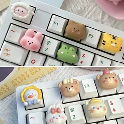 Keycaps Anime para Teclado Mecánico – Oso Conejo Artesanales