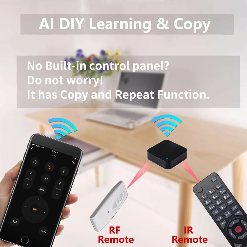 Tuya Control Remoto WiFi IR Aire Acondicionado TV Alexa Google Home - imagen 2