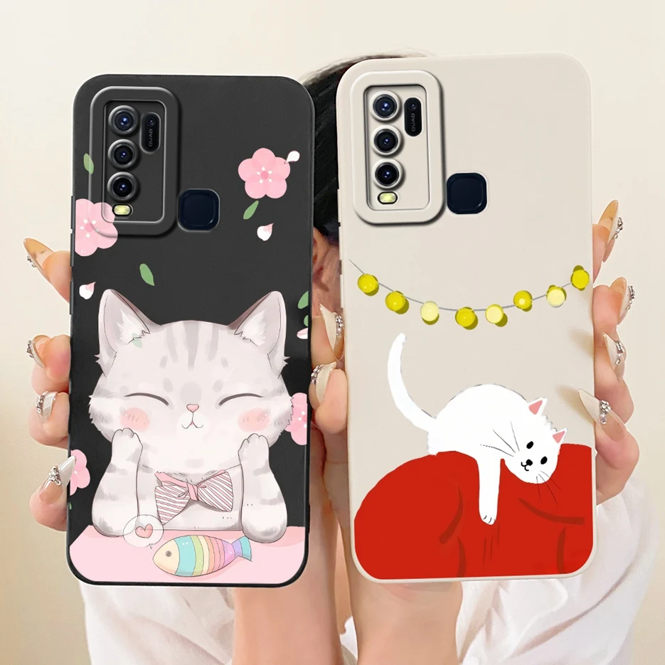 Para Vivo Y50 funda 1935 Linda funda pintada de caramelo de moda de dibujos animados funda de teléfono de silicona suave para Vivo Y30 Y 50 VivoY30 VivoY50 Shell - imagen 4