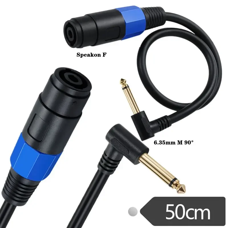 Cable de altavoz Speakon macho hembra a 6,35 mm TS Mono codo de 90 grados OD8.0 mm cobre puro 0,6 m2 - imagen 5