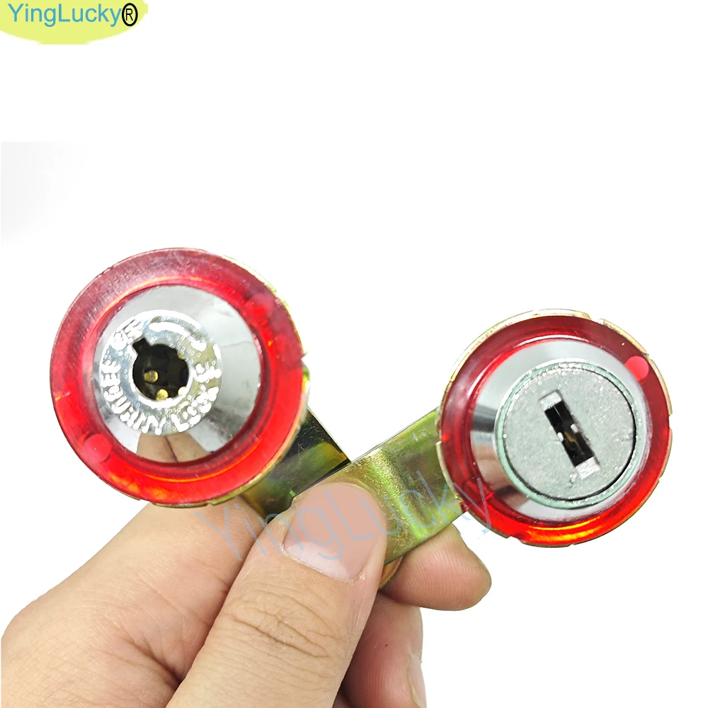 1 unidad de piezas de cerradura de puerta de máquina Arcade de 35 y 45mm, cerradura de caja de herramientas de puerta de efectivo corta para caja de correo, máquina de juego Arcade - imagen 5