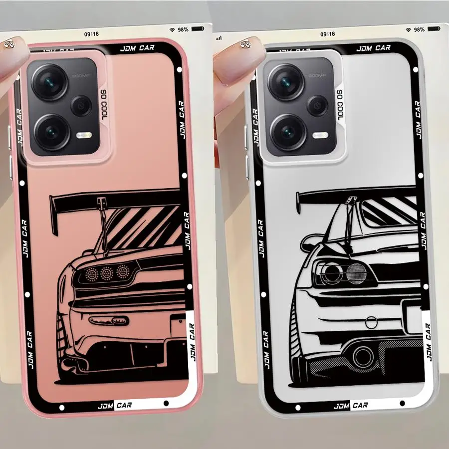 Funda para Xiaomi Redmi 14C A5 A1 A2 Plus 9C 9T 13C K60 12C 10C funda trasera para teléfono coche de deriva japonés