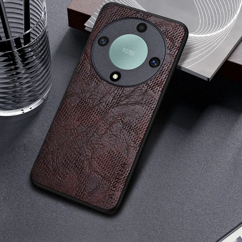 Funda para Honor Magic 5 Pro Lite 10 20 50 70 90 X6 X8 X9A Pro Business wind cortex cubierta trasera de cuero para honor 90 x9a - imagen 5