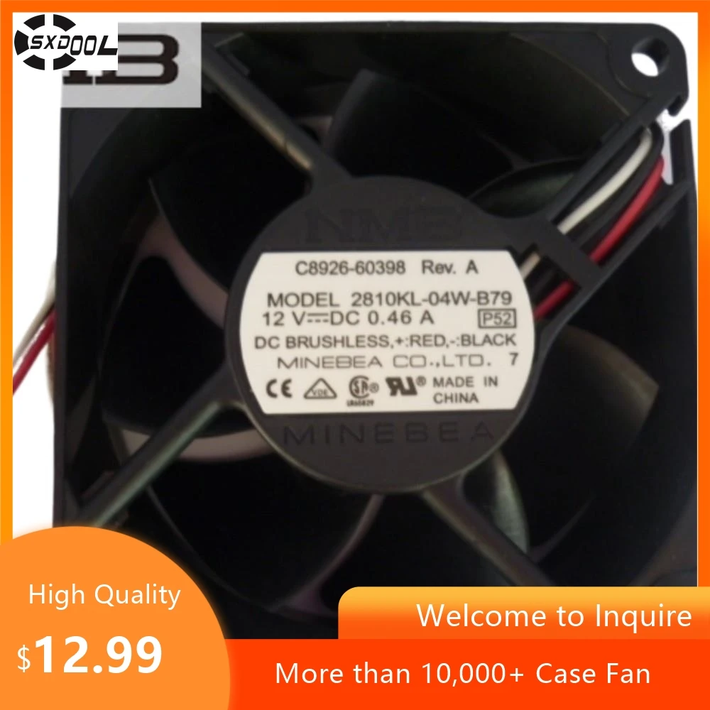 Ventilador de 7cm para NMB 2810KL-04W-B79 70mm DC 12V 0.46A inversor de servidor ventilador de refrigeración de caja de PC - imagen 2