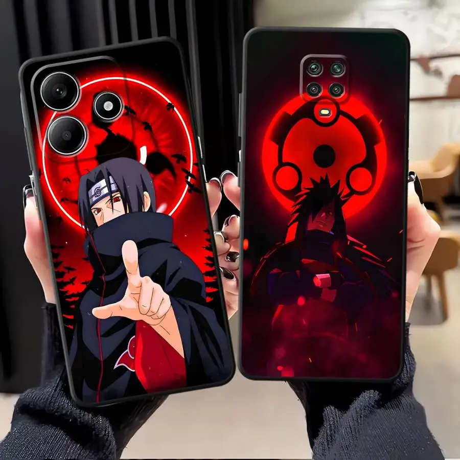 Funda de teléfono suave negra para Xiaomi Redmi Note 13 14 Pro Plus 9S 7 8 9 10 11 12 Pro 11s 12s 10S guapo Uchiha Itachi