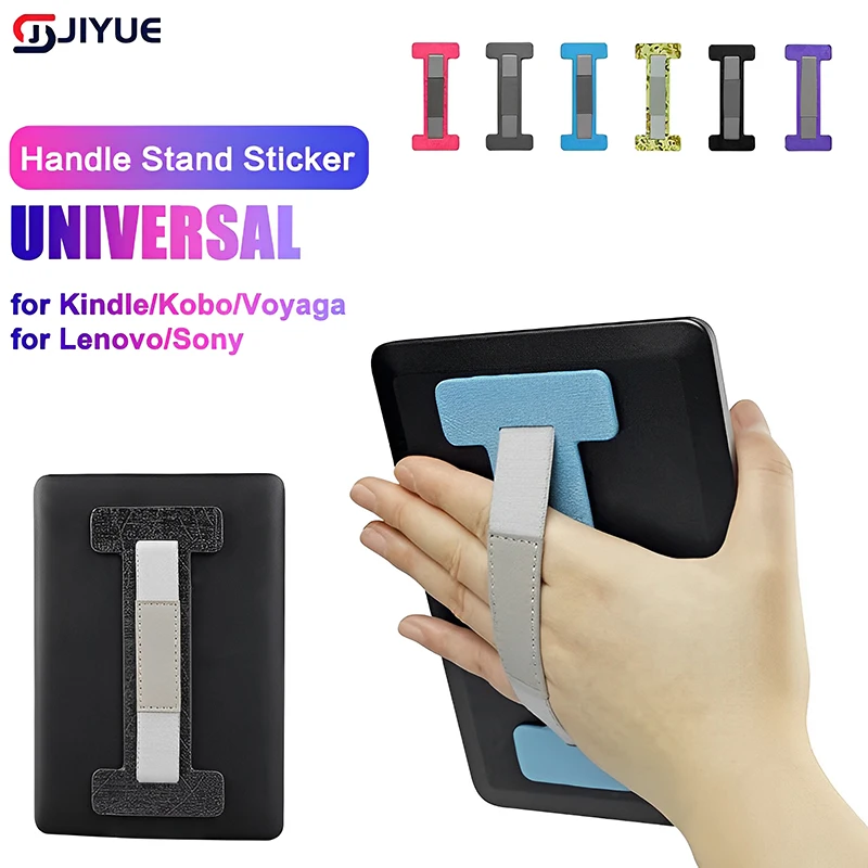 Soporte para correa de mano para tableta, agarre con cinturón elástico de cuero, seguro y portátil para tableta de libros electrónicos de hasta 9 pulgadas - imagen 2