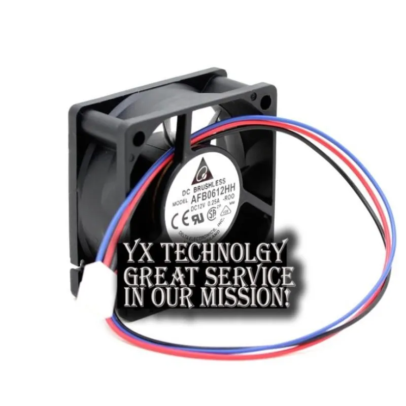 Delta-ventilador de refrigeración de rodamiento de bolas doble AFB0612HH 6025, 6CM, 60mm, 0.25A, 60x60x25mm, nuevo - imagen 4