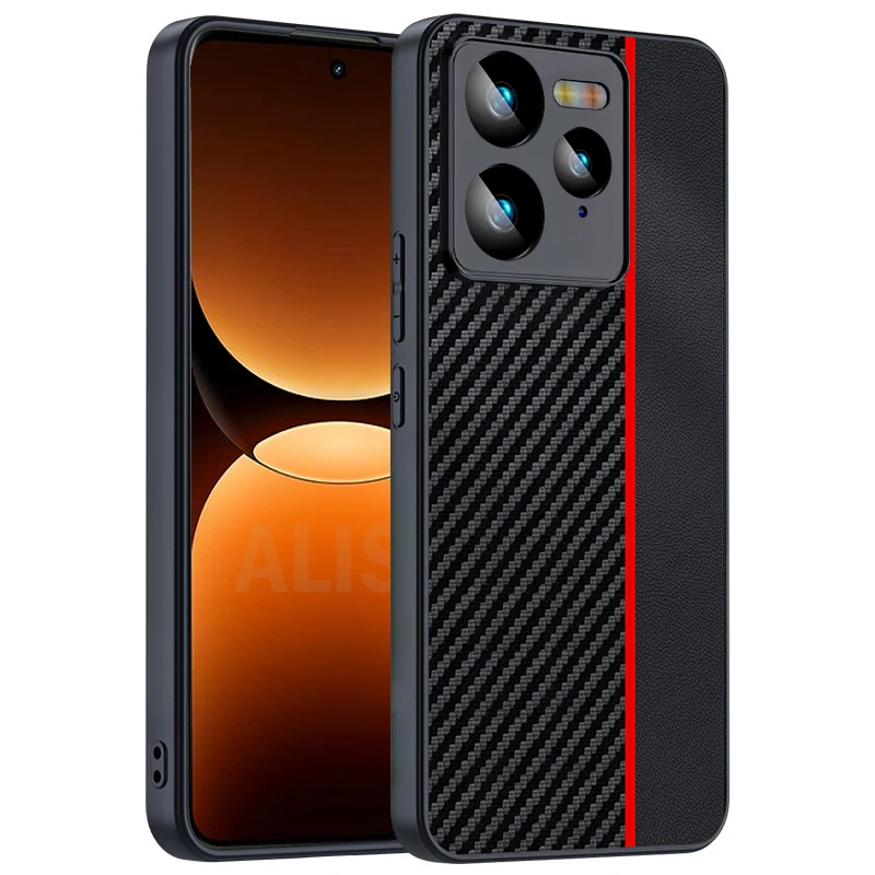 Shockproof Funda for Realme GT 7 Pro Case Luxury Fiber Texture PU-Leather Protection Phone Cover for Realme GT7 Pro Capa - imagen 4
