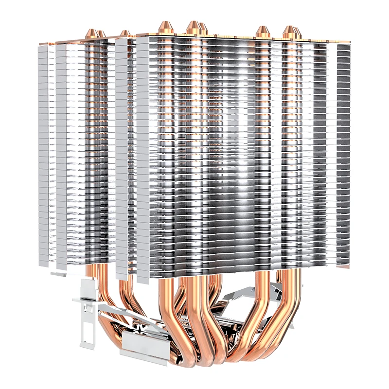 Enfriador de CPU de 6 tubos de calor, ventilador enfriador de aire silencioso para PC PWM de 4 pines para Intel LGA 1366 1700 1200 1150 1151 1155 2011 X79 X99 AM3 AM4 AM5 - imagen 5