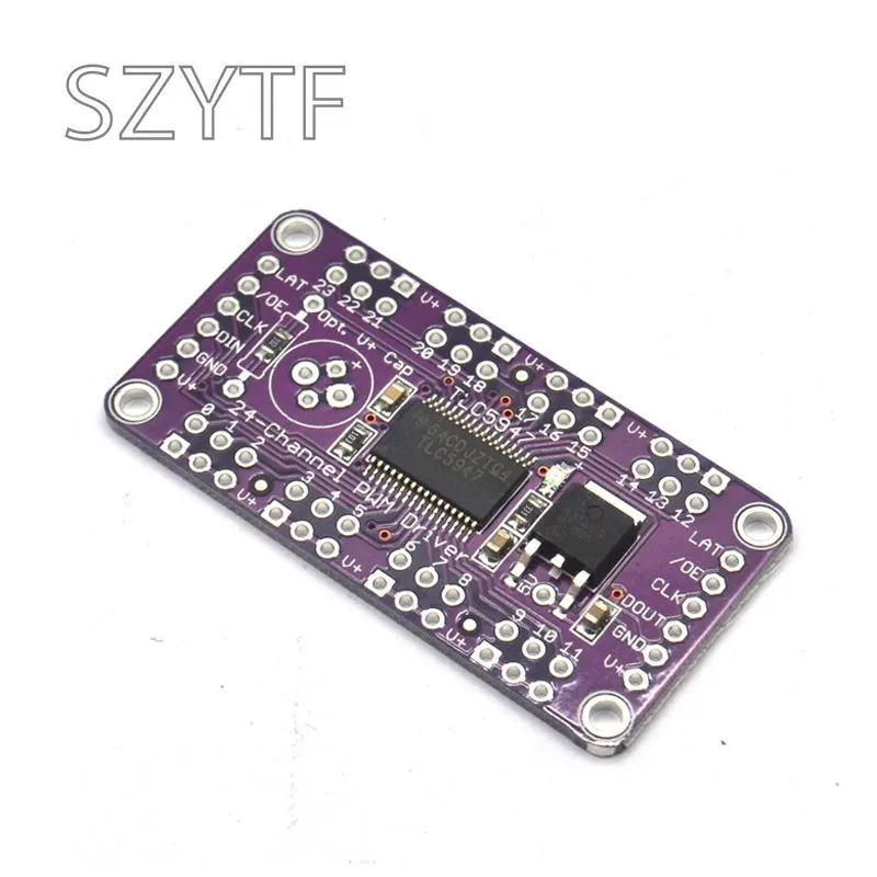 TLC5947 24-Channel 12-Bit PWM LED Driver Module I2C Control 4096 Gray Levels for RGB LED Strip Lighting Projects - imagen 2