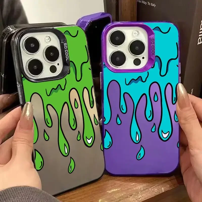 Funda Graffiti para iPhone 11 16 15 14 13 Pro Max 12Mini XS XR 8 7 Plus carcasa protectora de pantalla a prueba de golpes