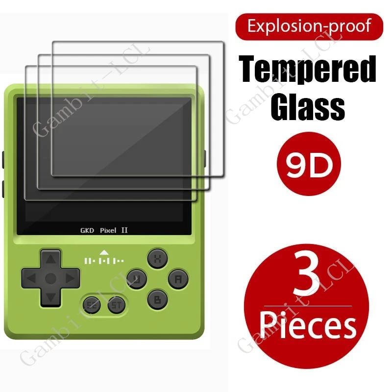 3 uds 9H HD vidrio templado para Gkd Pixel 2 2,4 pulgadas GameHero GkdPixel2 Pixel2 Pixel II reproductor juegos película protectora de pantalla