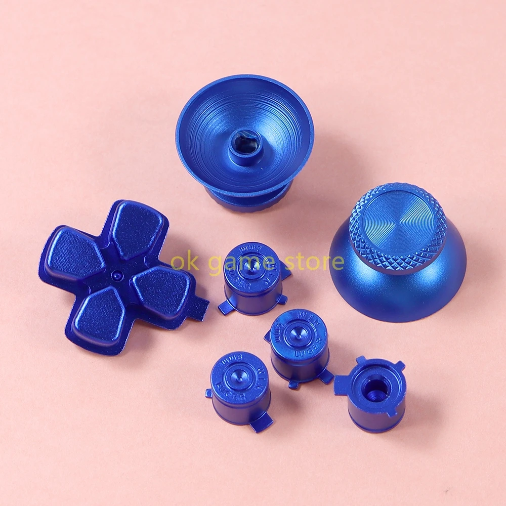 Botón de Metal 7 en 1 para controlador PS5, dirección de aluminio/botón tipo bala para Playstation5 d-pad Cross/botón ABXY/tapas de Joystick - imagen 4