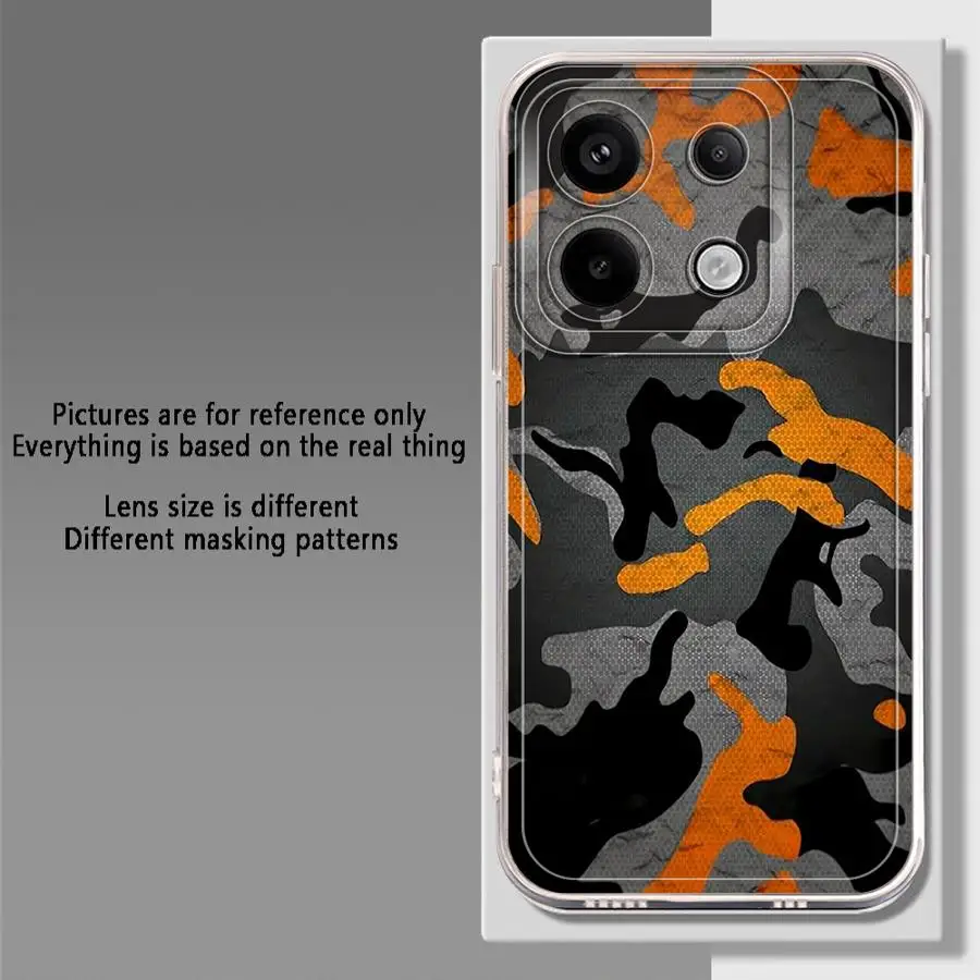 Funda Patrón Camuflaje para Xiaomi Redmi 9C A5 12C 9A 10C A1 A2+ 13C 14C A3x Transparente Suave - imagen 4