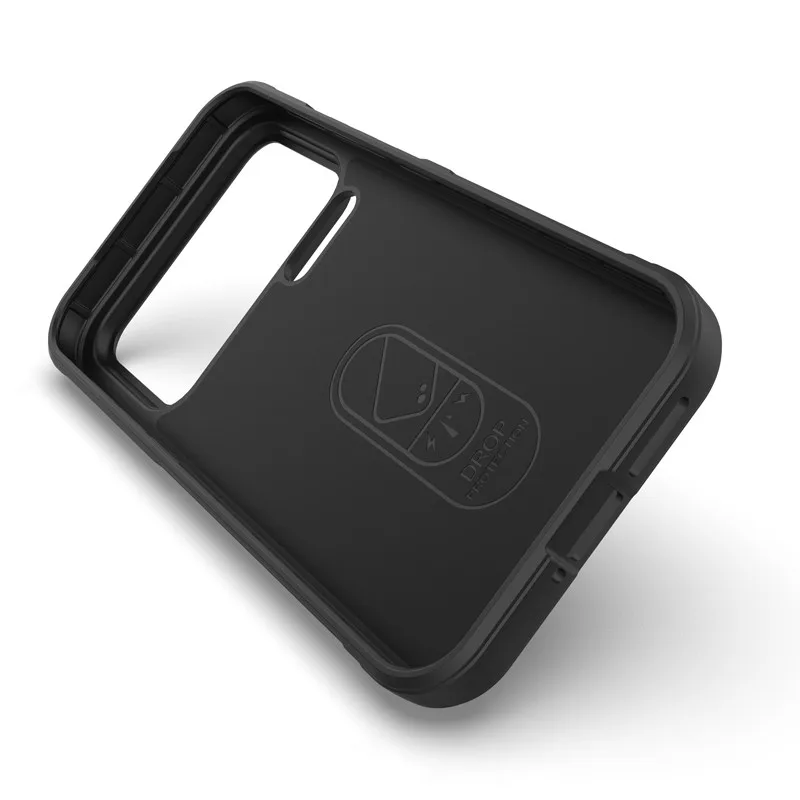 Para Xiaomi 17 Pro Max, 17 Pro Funda ELVEV Airbags anticaída Funda de teléfono flocada de TPU suave lavable - imagen 3