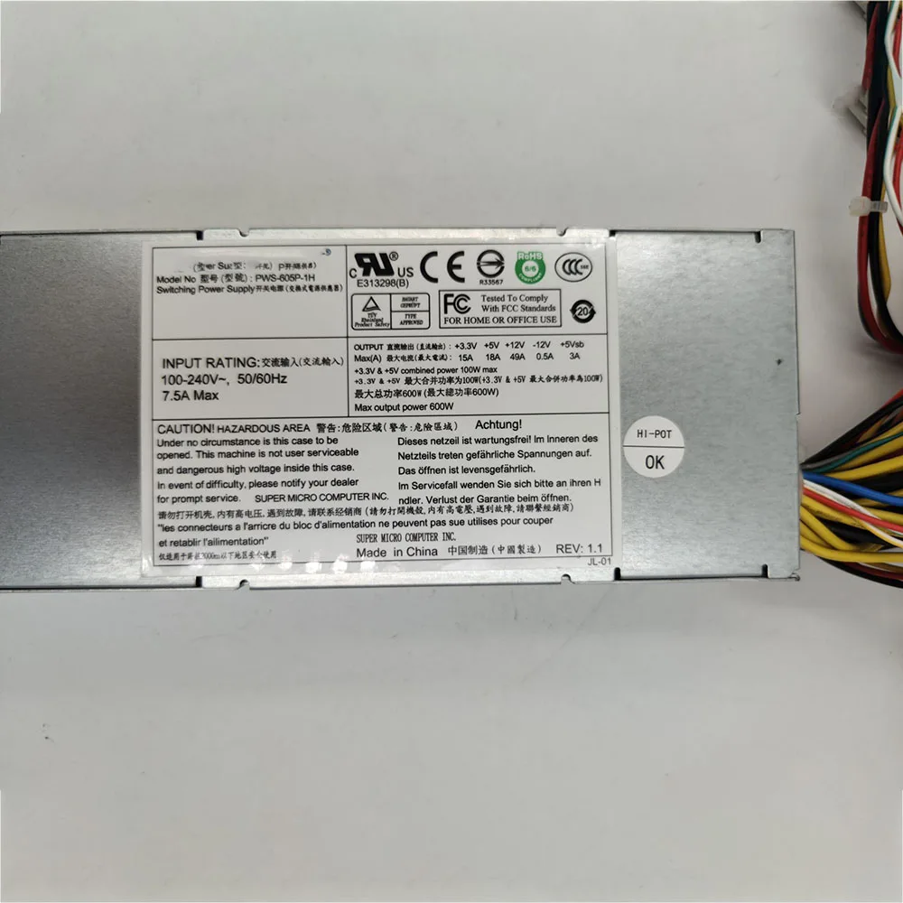 600W PWS-605P-1H PWS-333-1H Fuente de alimentación Serevr 330W 80plus 1U - imagen 4