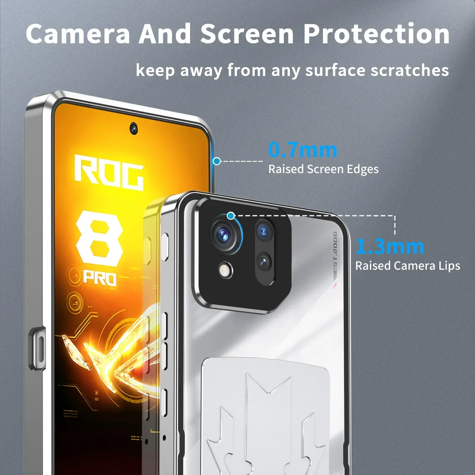 Funda de Metal de aluminio para Asus ROG Phone 9 8 Pro, marco de parachoques, Funda protectora delgada, Funda protectora de piel para teléfono ROG 8 Pro - imagen 5