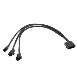 Divisor Splitter Ventilador PC 3/4 Pines – Cable Extensión Molex 27 cm