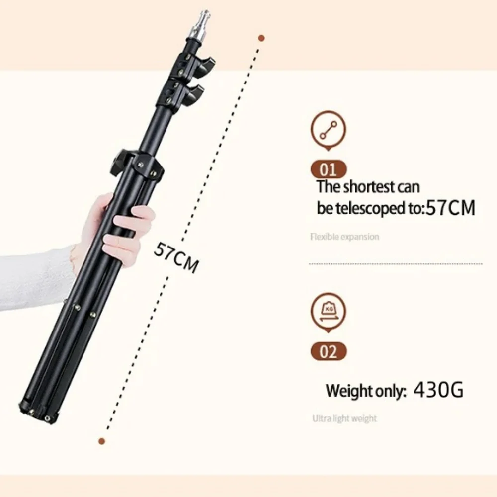 Trípode para teléfono móvil de altura ajustable y estirable de 170cm, soporte multifuncional para aterrizaje de Selfie para grabación de transmisión - imagen 2
