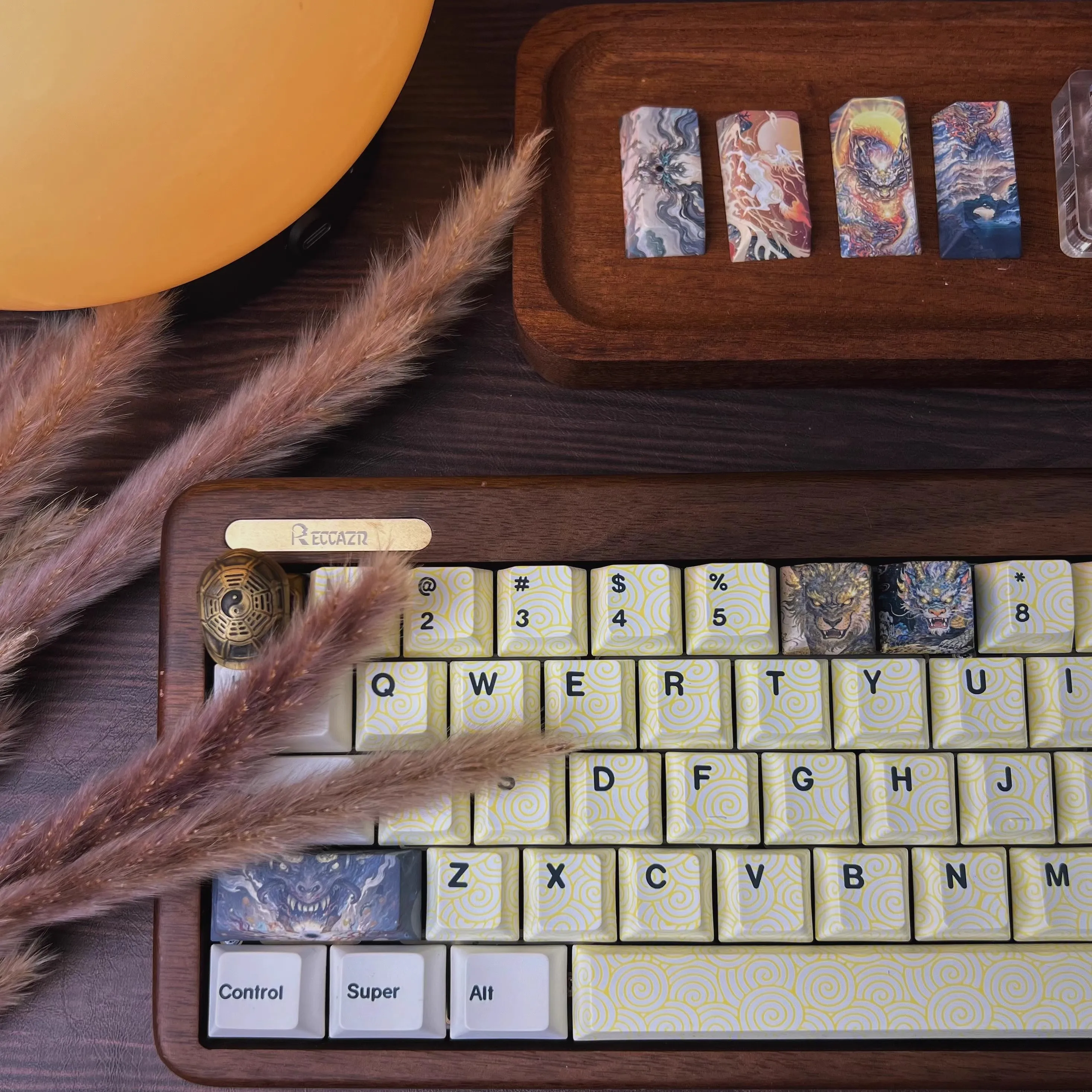 Teclas con tema de montañas y mares, perfil de cereza teñido PBT, tapa de teclado de estilo chino personalizada para juegos, regalos de teclado mecánico - imagen 3