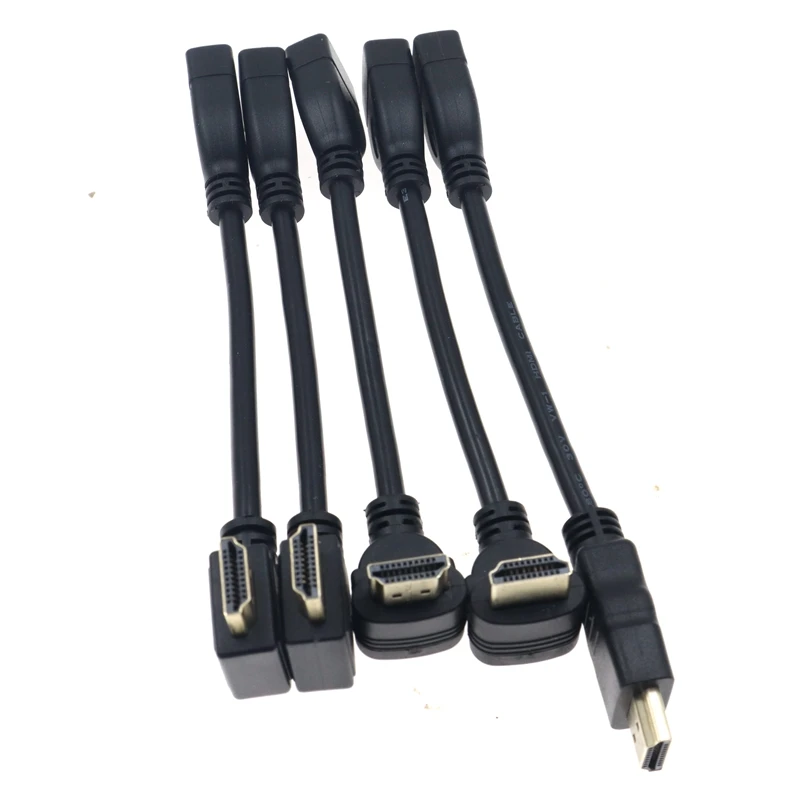 15cm HD HDMI Compatible hembra a 90 grados Micro Mini HDMI Cable macho Compatible para cámara Digital portátil proyector extensión - imagen 4