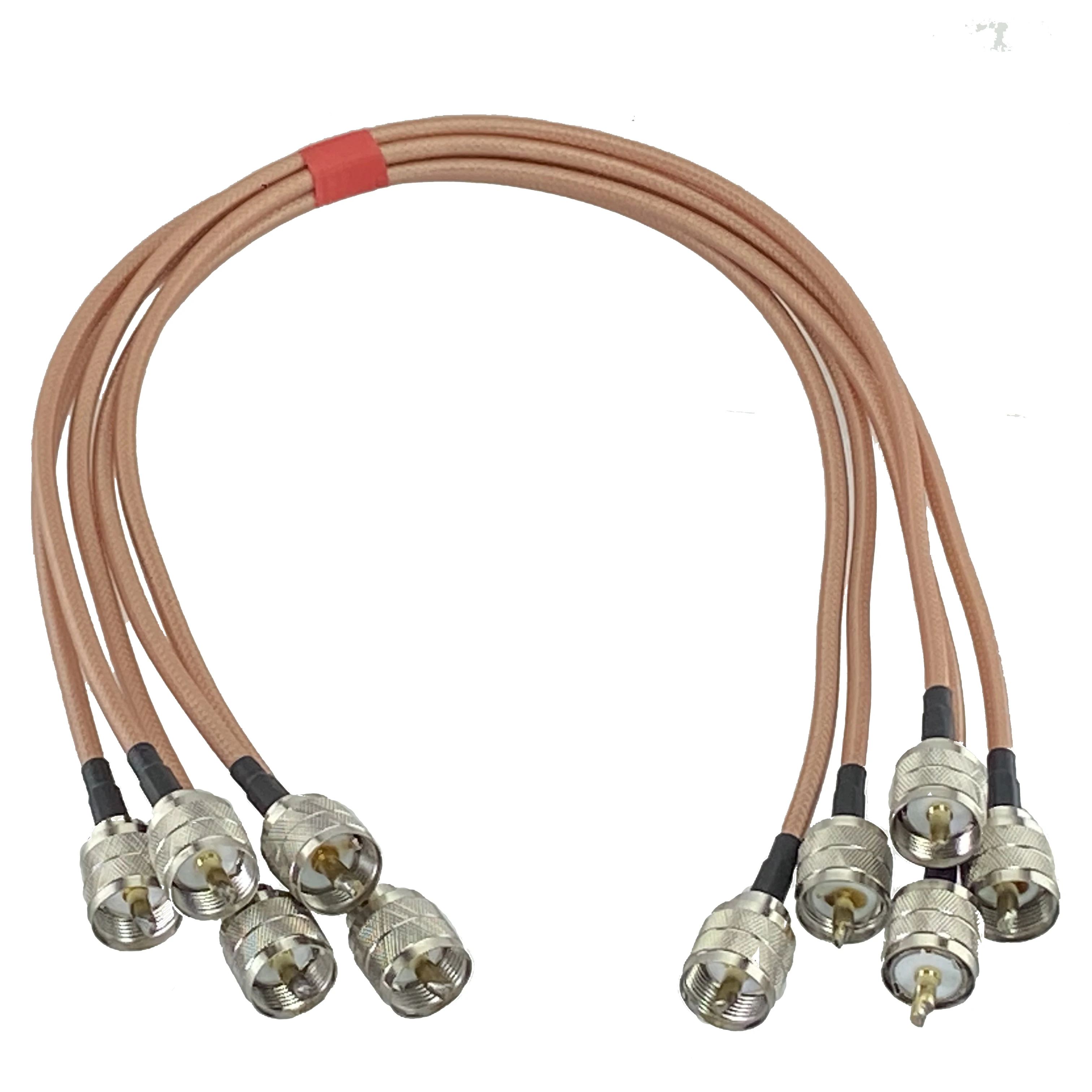 Conector macho RG400 doble UHF PL259 a conector macho PL259, conector de engarzado RF Pigtail, Cable de puente coaxial, terminales de Cable de 6 pulgadas ~ 10 pies